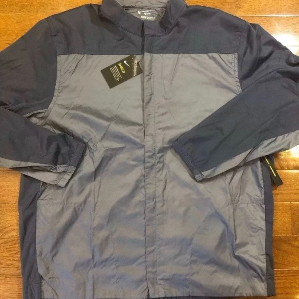Nike Men's Two-Tone Navy and Gray Windbreaker Jacket